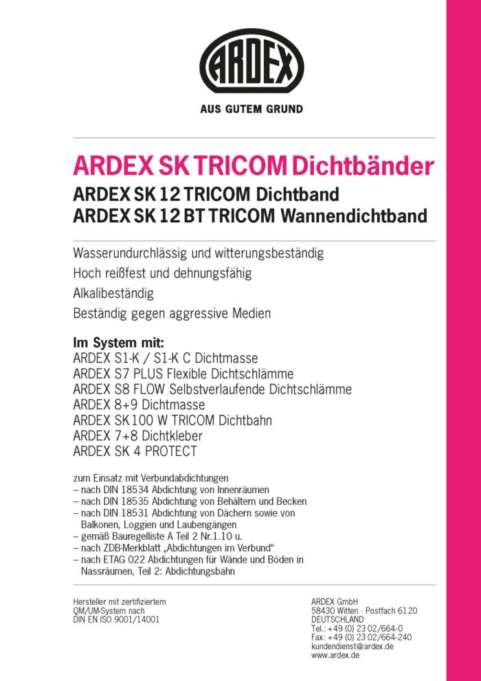 ARDEX SK 90 TRICOM Innenecke 90 ° einzeln – Bild 2